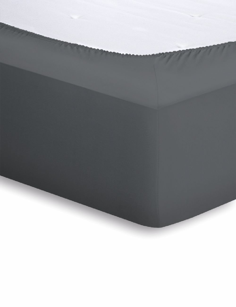 Schlafgut Jersey-Elasthan Spannbetttuch  - titan - ca. 140 cm