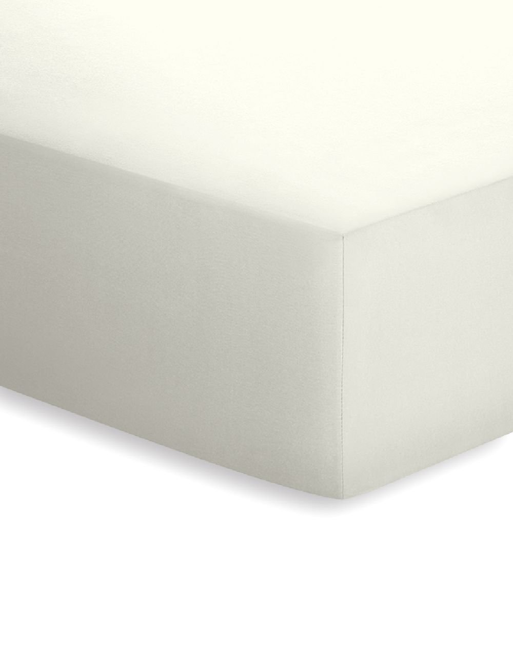 Schlafgut Jersey-Elasthan Spannbetttuch  - wollweiss - ca. 180 cm