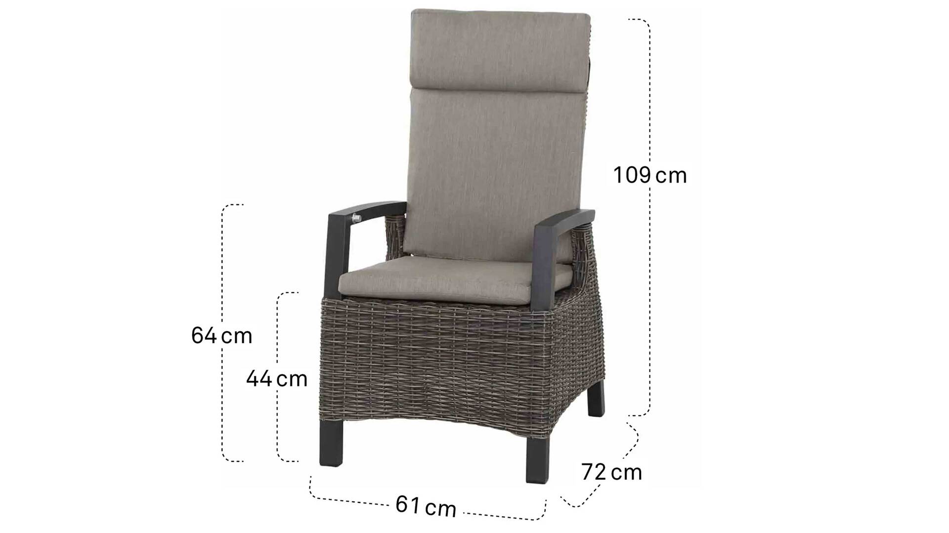 Dining Move Sessel Corido mit Polsterauflage
