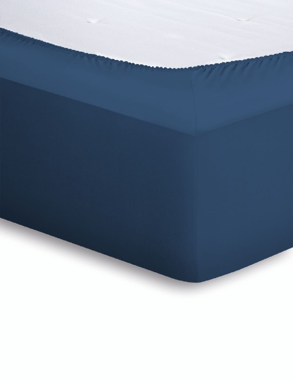 Schlafgut Jersey-Elasthan Spannbetttuch  - marine - ca. 140 cm
