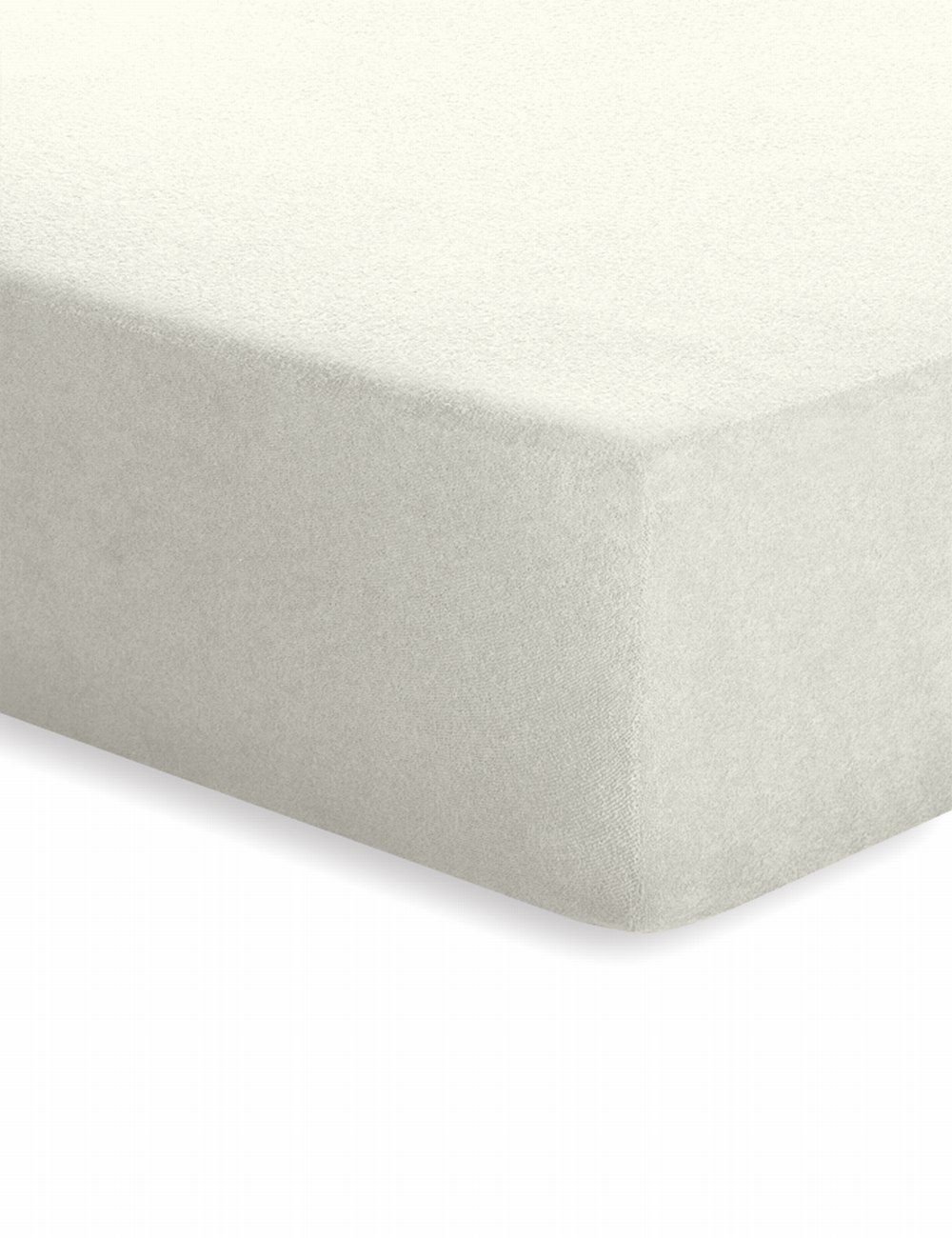 Schlafgut Frottee-Stretch Spannbetttuch  - wollweiss - ca. 140 cm