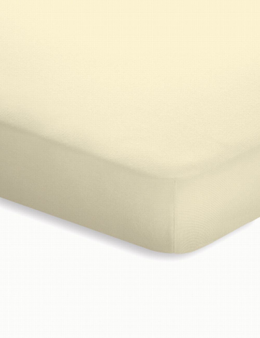 Schlafgut Jersey-Elasthan Topper-Spanbettlaken  - ecru - ca. 180 cm