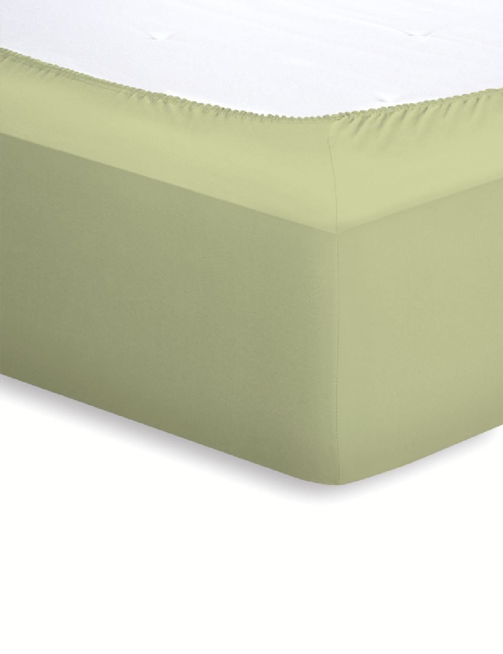 Schlafgut Jersey-Elasthan Spannbetttuch  - lind - ca. 140 cm