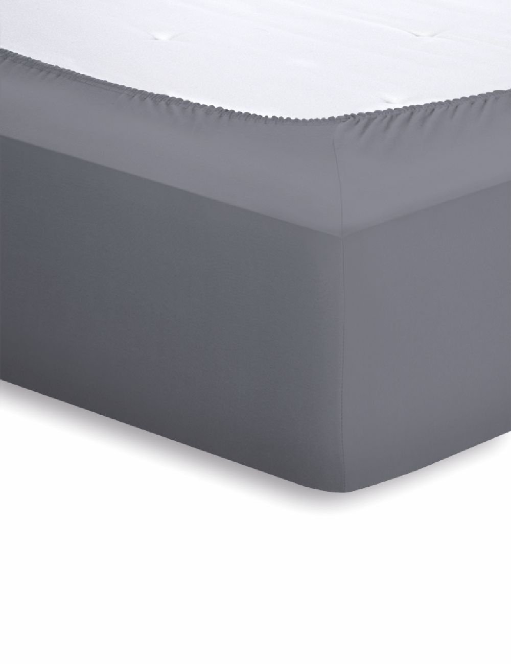 Schlafgut Jersey-Elasthan Spannbetttuch  - graphit - ca. 90 cm
