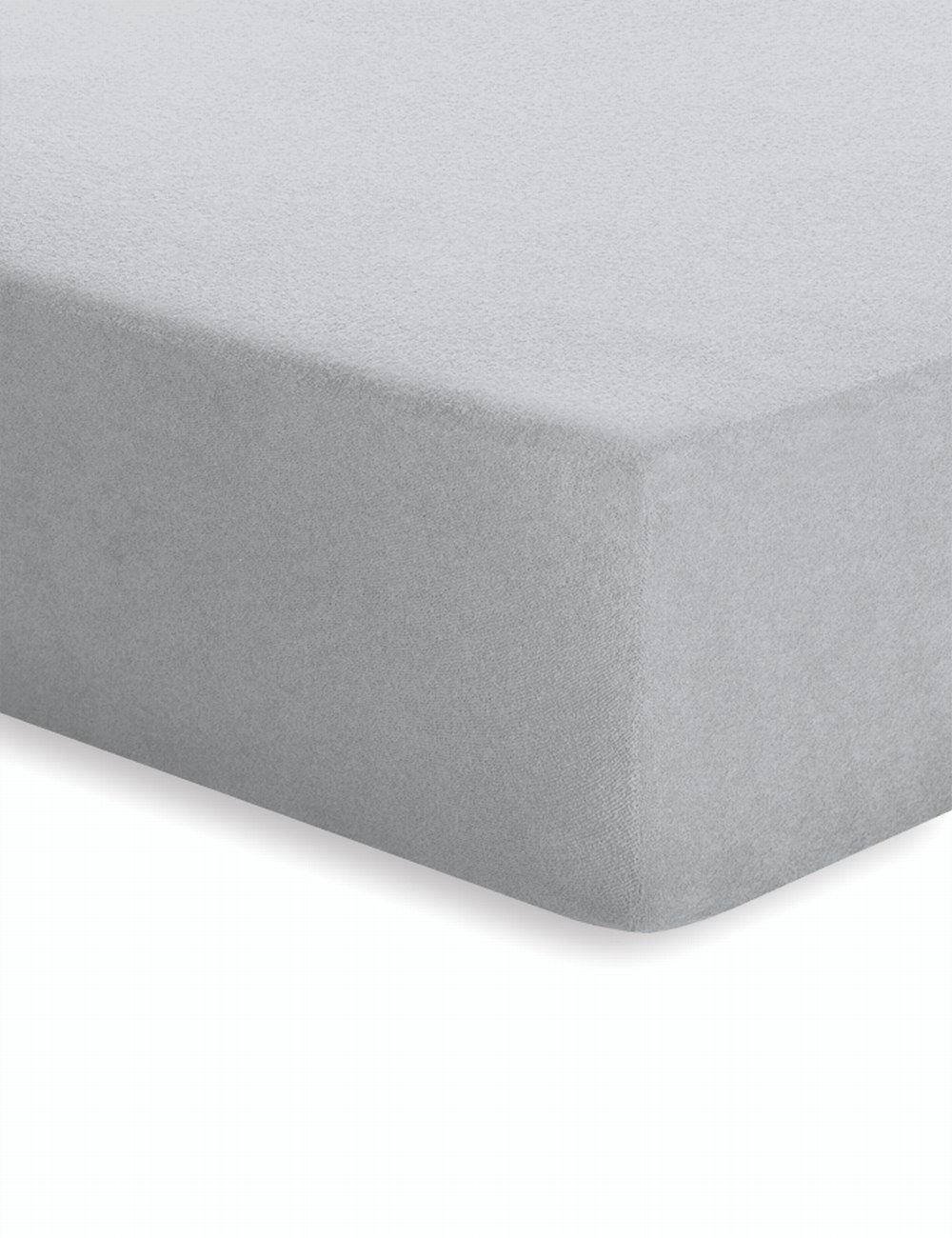 Schlafgut Frottee-Stretch Spannbetttuch  - platin - ca. 90 cm