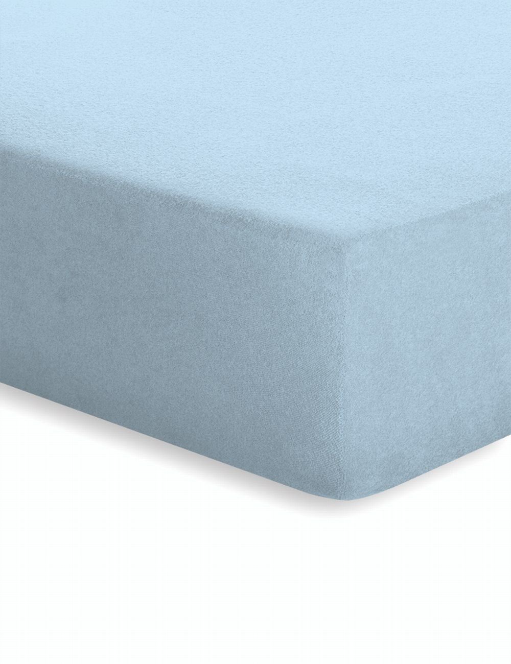 Schlafgut Frottee-Stretch Spannbetttuch  - aqua - ca. 140 cm