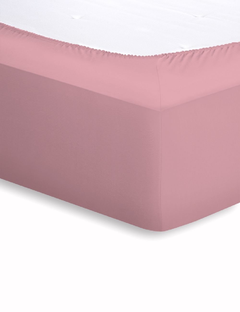 Schlafgut Jersey-Elasthan Spannbetttuch  - steinrosa - ca. 90 cm