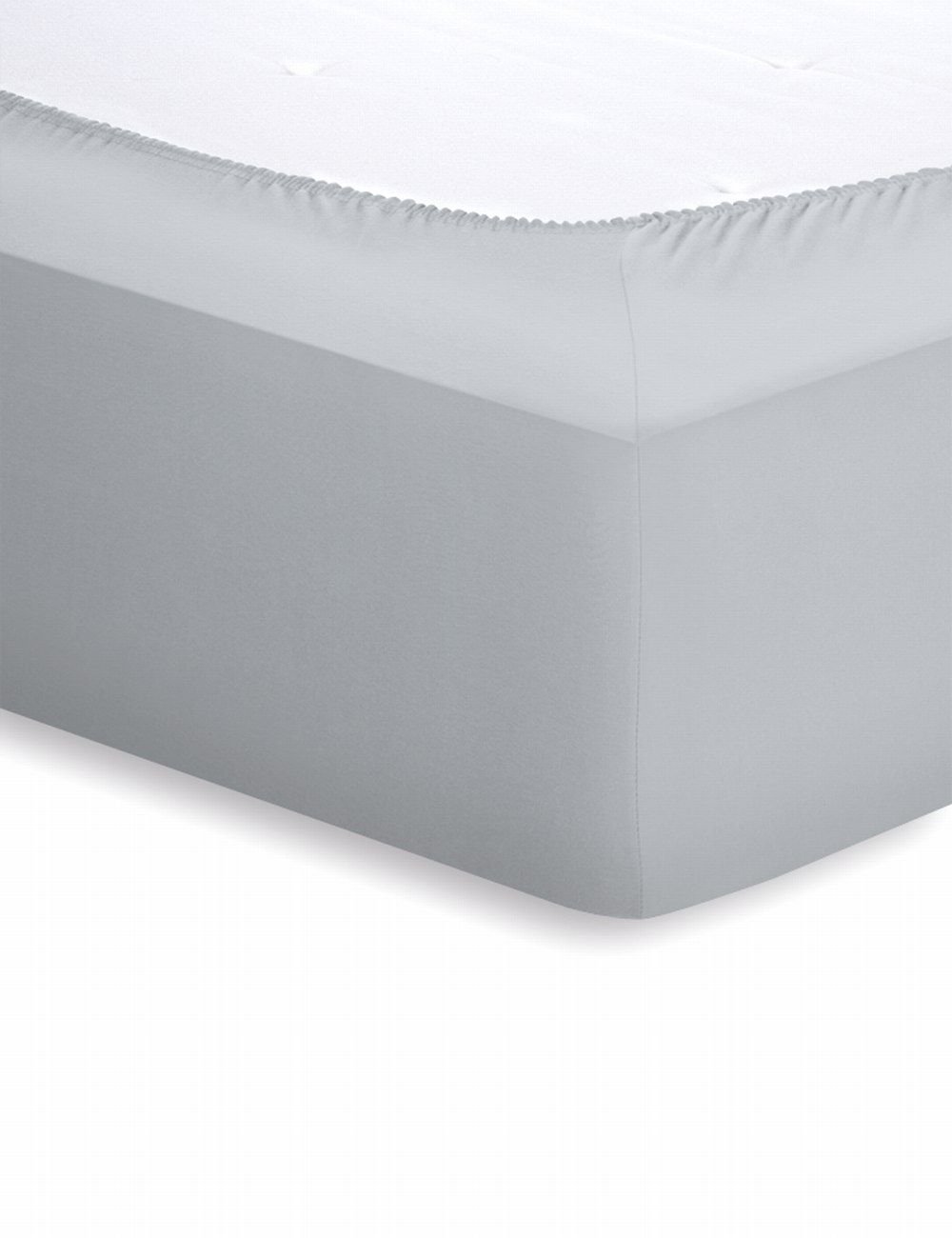 Schlafgut Mako-Jersey Spannbetttuch  - platin - ca. 180 cm