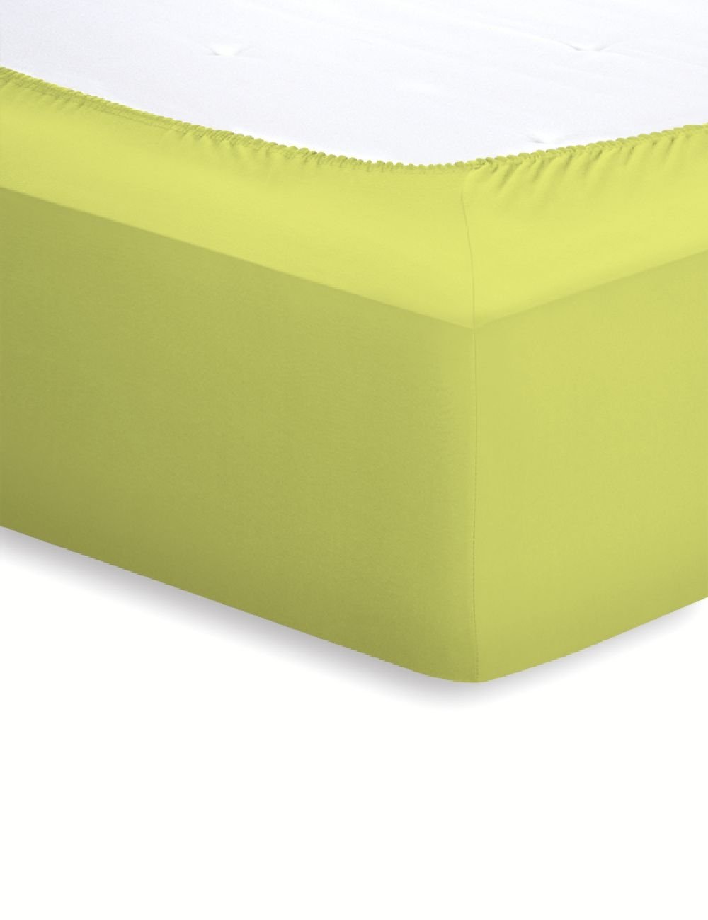 Schlafgut Jersey-Elasthan Spannbetttuch  - kiwi - ca. 140 cm