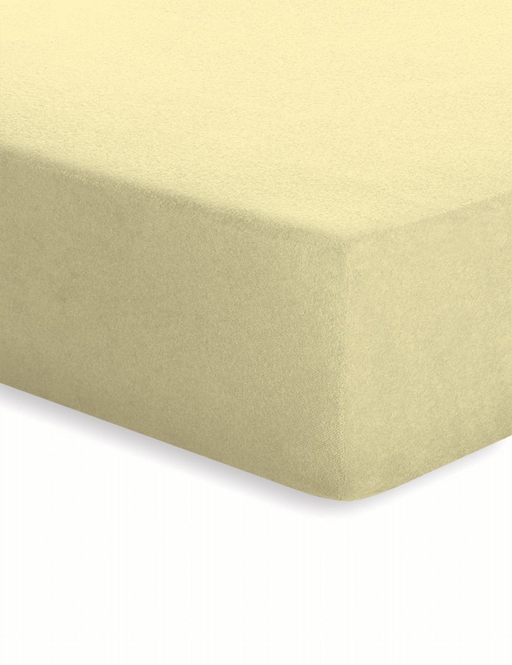 Schlafgut Frottee-Stretch Spannbetttuch  - kamille - ca. 90 cm