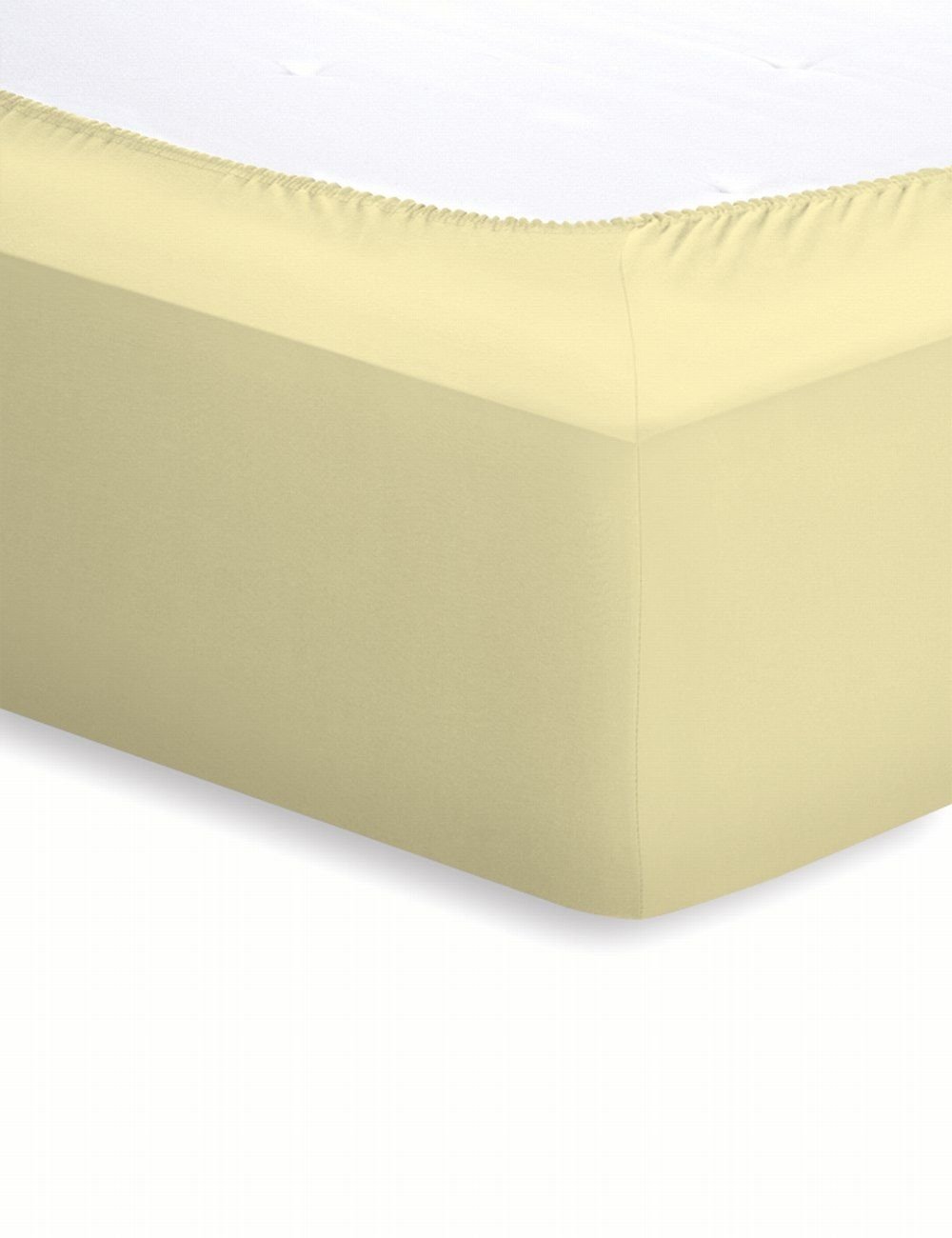 Schlafgut Mako-Jersey Spannbetttuch  - kamille - ca. 180 cm