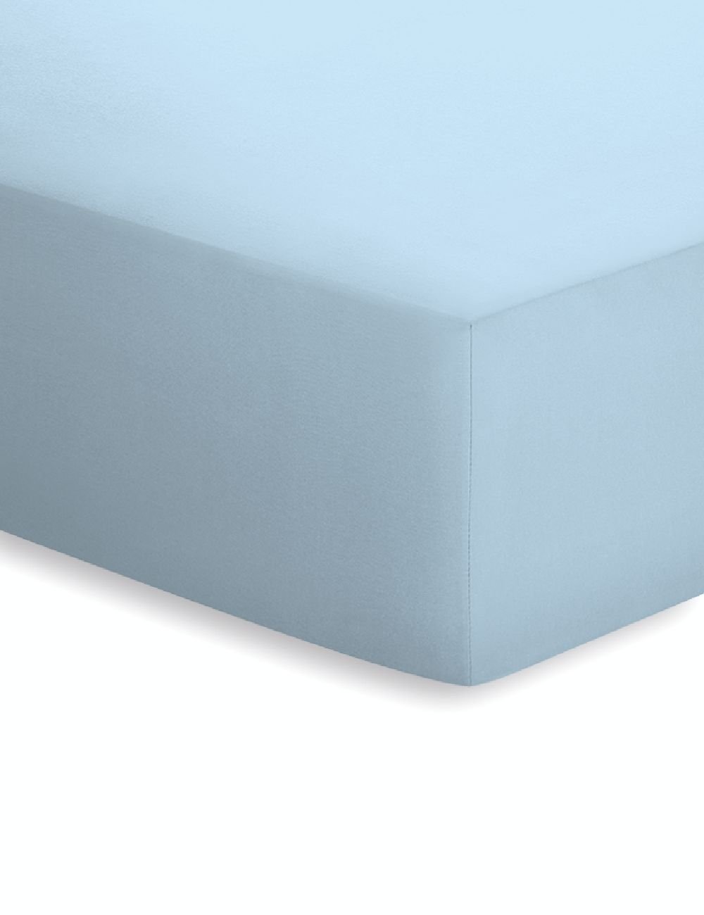 Schlafgut Jersey-Elasthan Spannbetttuch  - aqua - ca. 90 cm