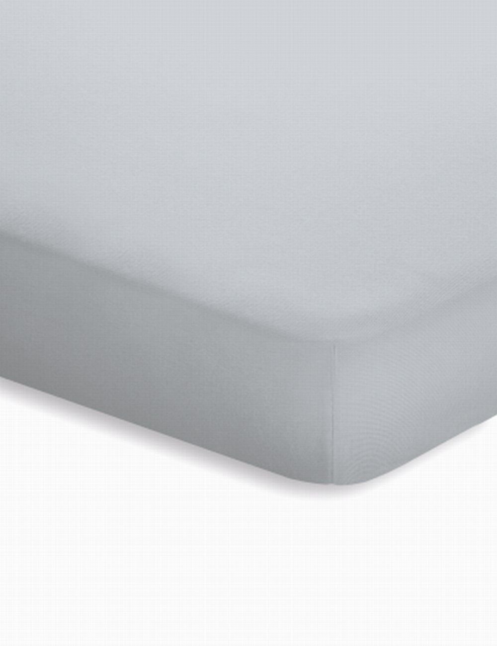 Schlafgut Jersey-Elasthan Topper-Spanbettlaken  - platin - ca. 180 cm
