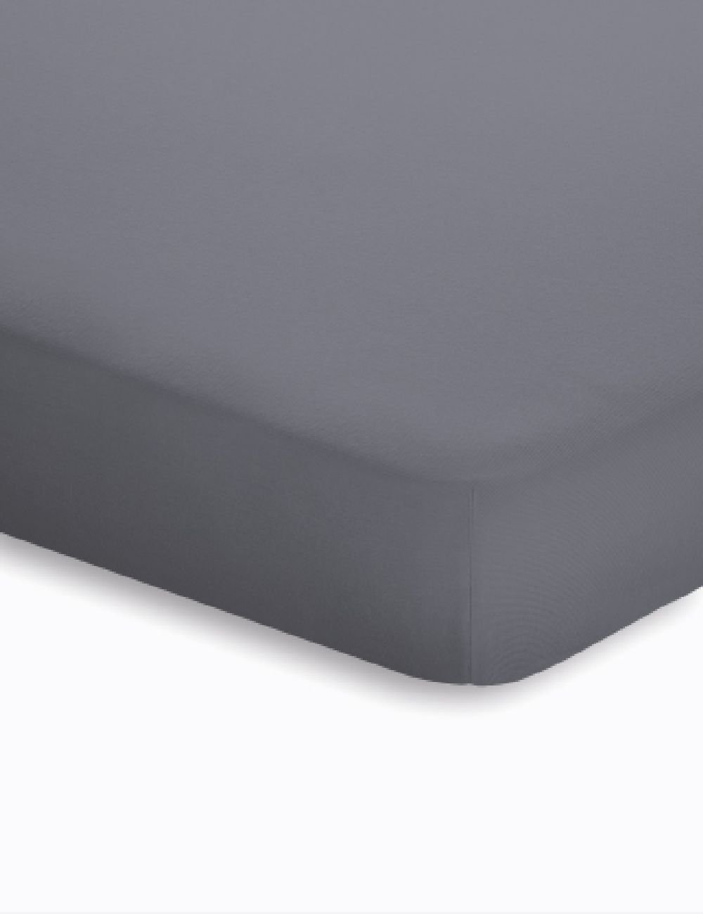 Schlafgut Jersey-Elasthan Topper-Spanbettlaken  - graphit - ca. 180 cm