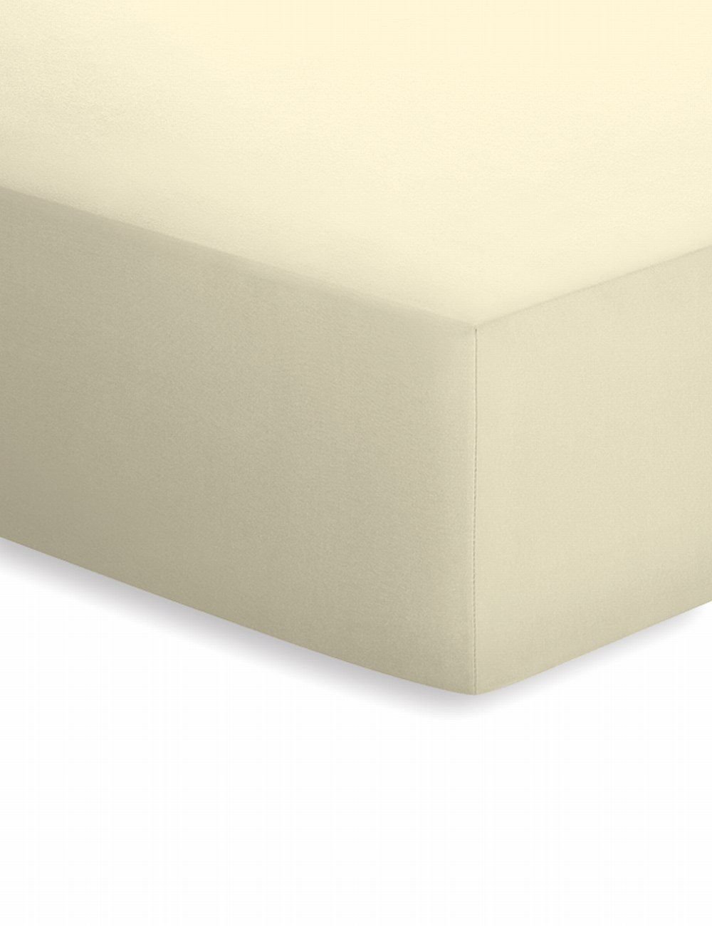 Schlafgut Mako-Jersey Spannbetttuch  - ecru - ca. 140 cm
