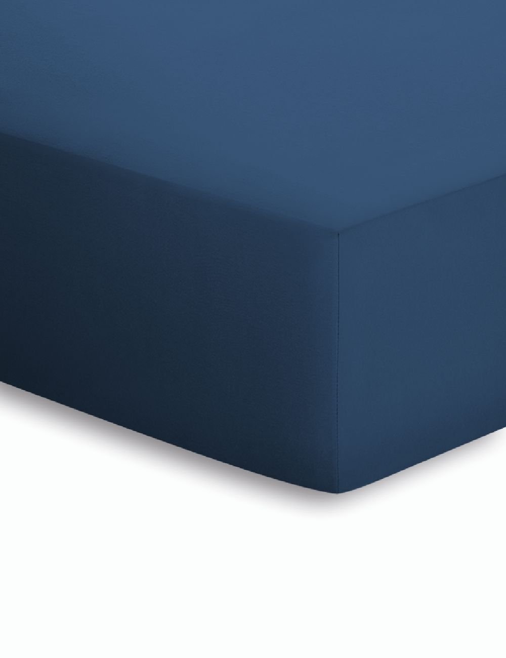 Schlafgut Jersey-Elasthan Spannbetttuch  - marine - ca. 140 cm