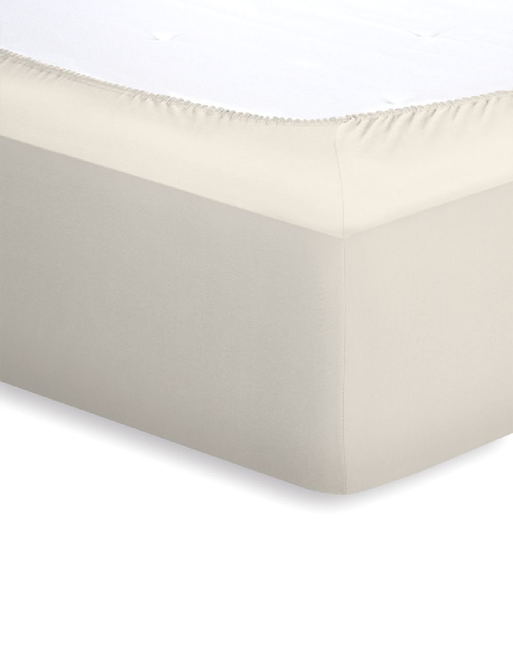 Schlafgut Jersey-Elasthan Spannbetttuch  - leinen - ca. 140 cm