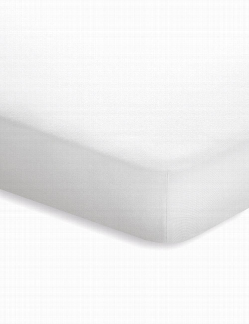 Schlafgut Jersey-Elasthan Topper-Spanbettlaken  - weiss - ca. 140 cm