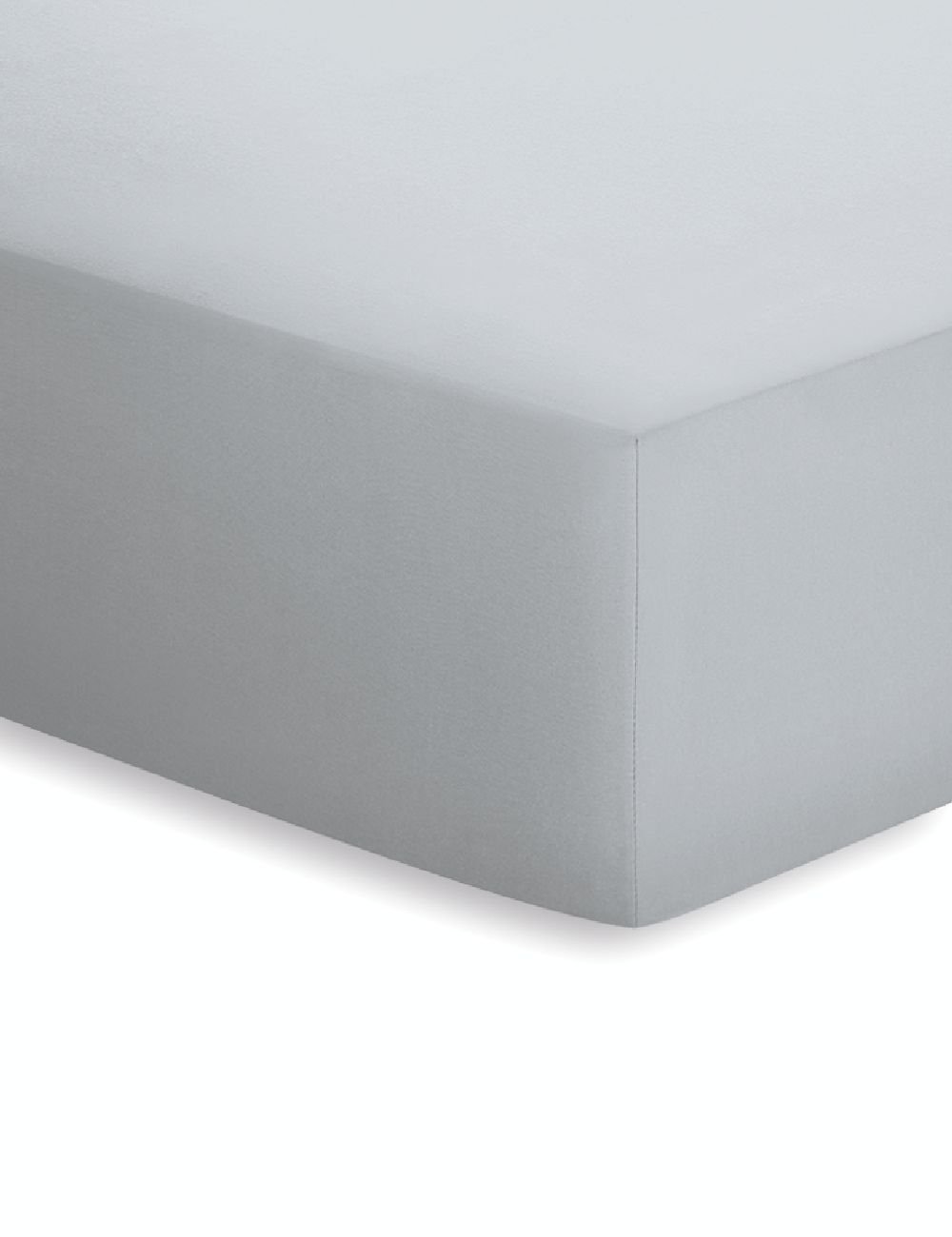 Schlafgut Jersey-Elasthan Spannbetttuch  - platin - ca. 90 cm