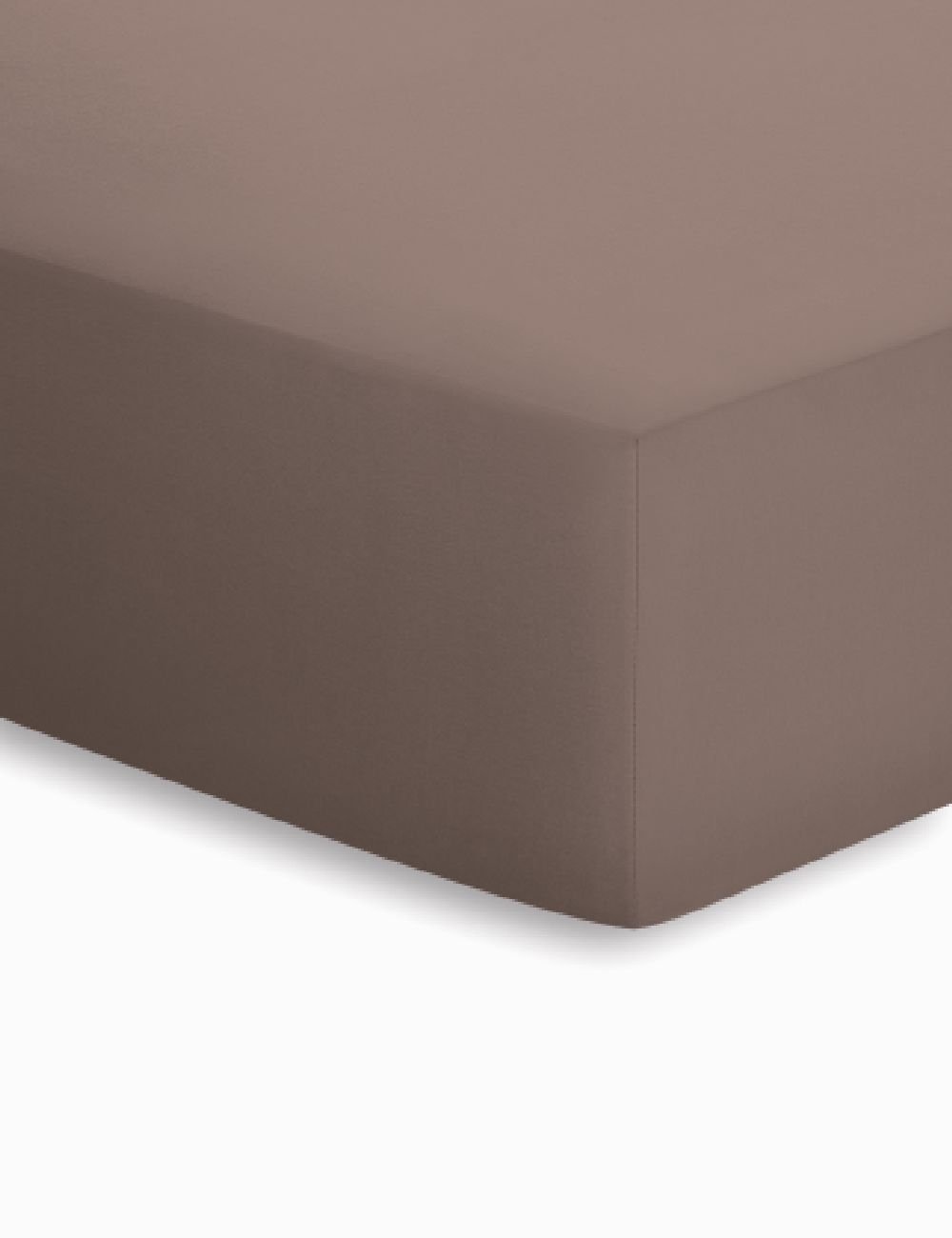 Schlafgut Jersey-Elasthan Spannbetttuch  - nuss - ca. 90 cm