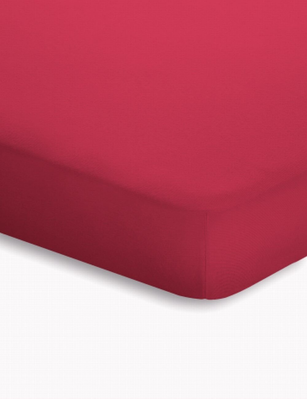 Schlafgut Jersey-Elasthan Topper-Spanbettlaken  - kirsche - ca. 140 cm