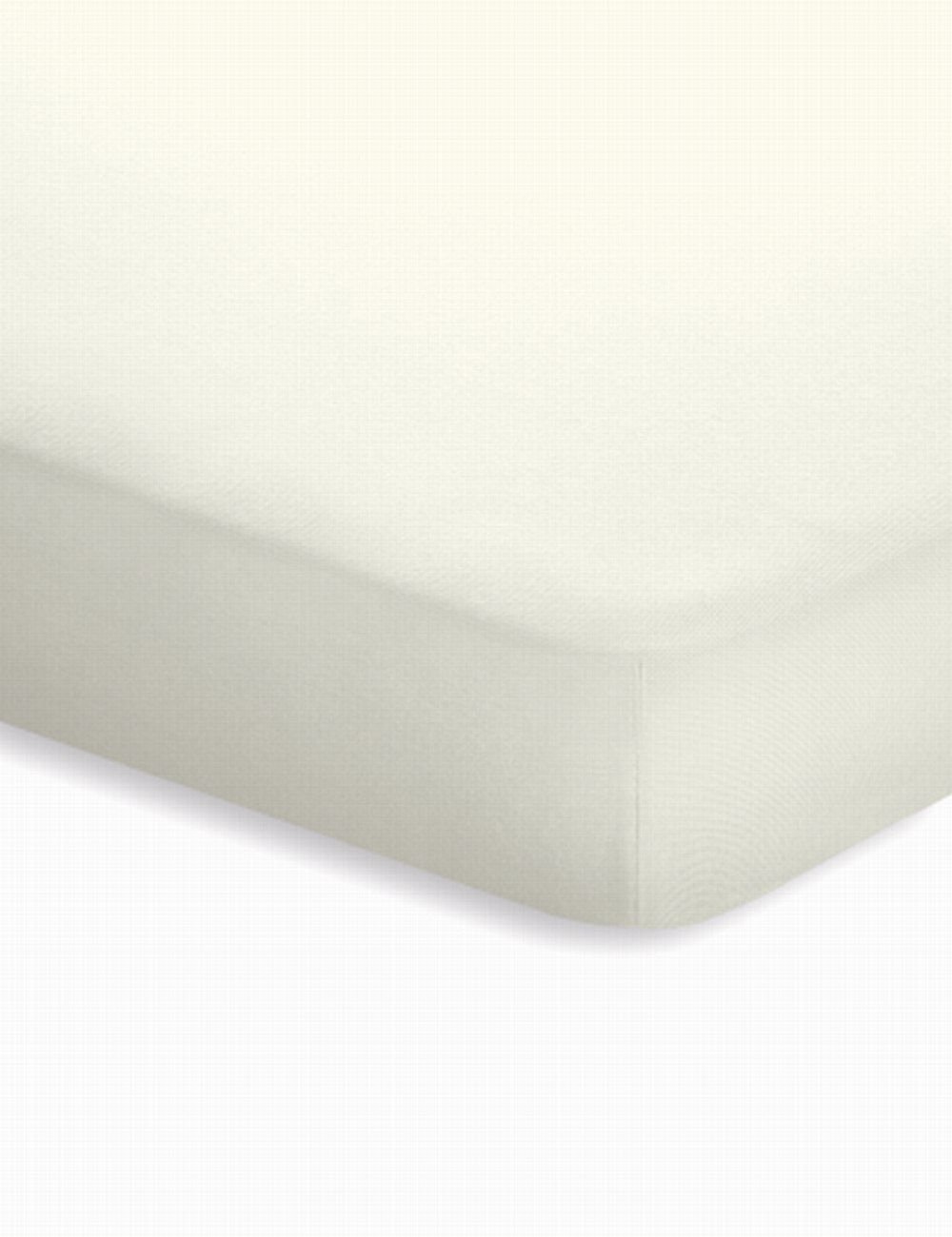 Schlafgut Jersey-Elasthan Topper-Spanbettlaken  - wollweiss - ca. 180 cm