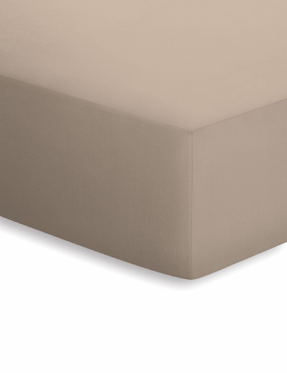 Schlafgut Jersey-Elasthan Spannbetttuch  - taupe - ca. 90 cm