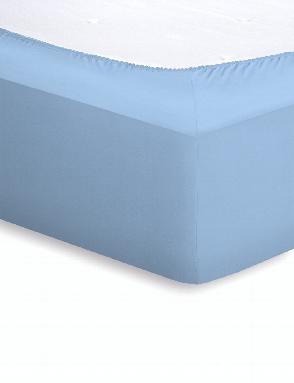 Schlafgut Mako-Jersey Spannbetttuch  - ice - ca. 140 cm