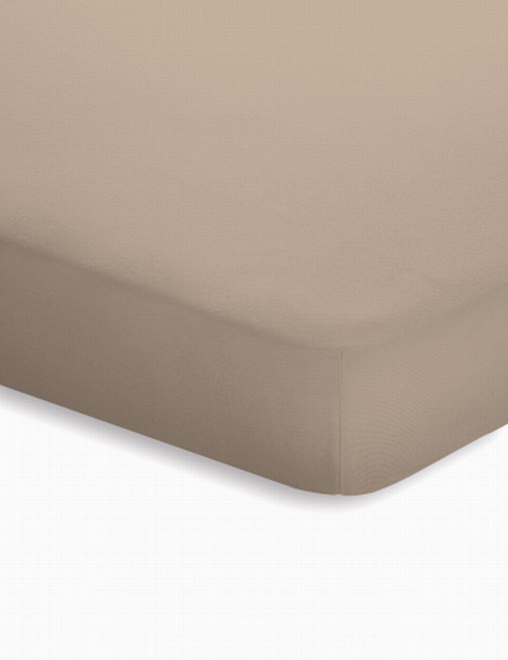 Schlafgut Jersey-Elasthan Topper-Spanbettlaken  - taupe - ca. 90 cm