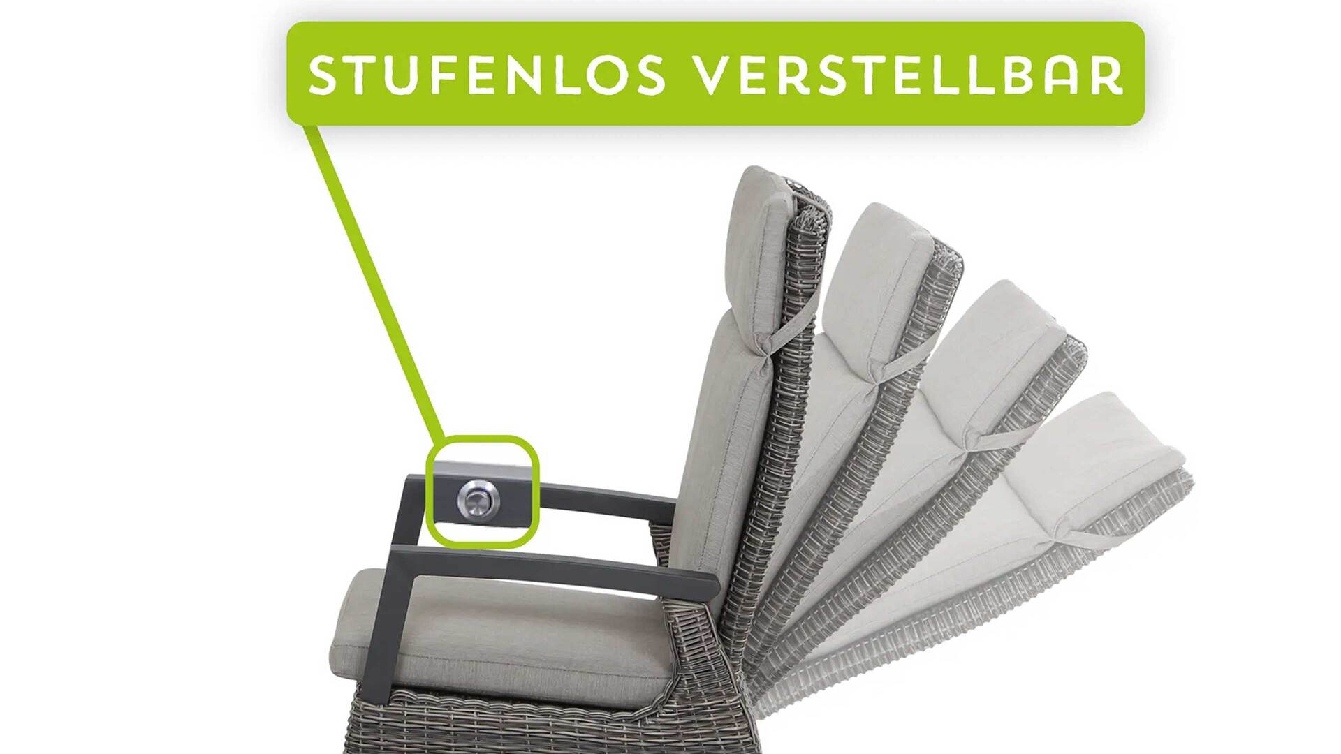Dining Move Sessel Corido mit Polsterauflage