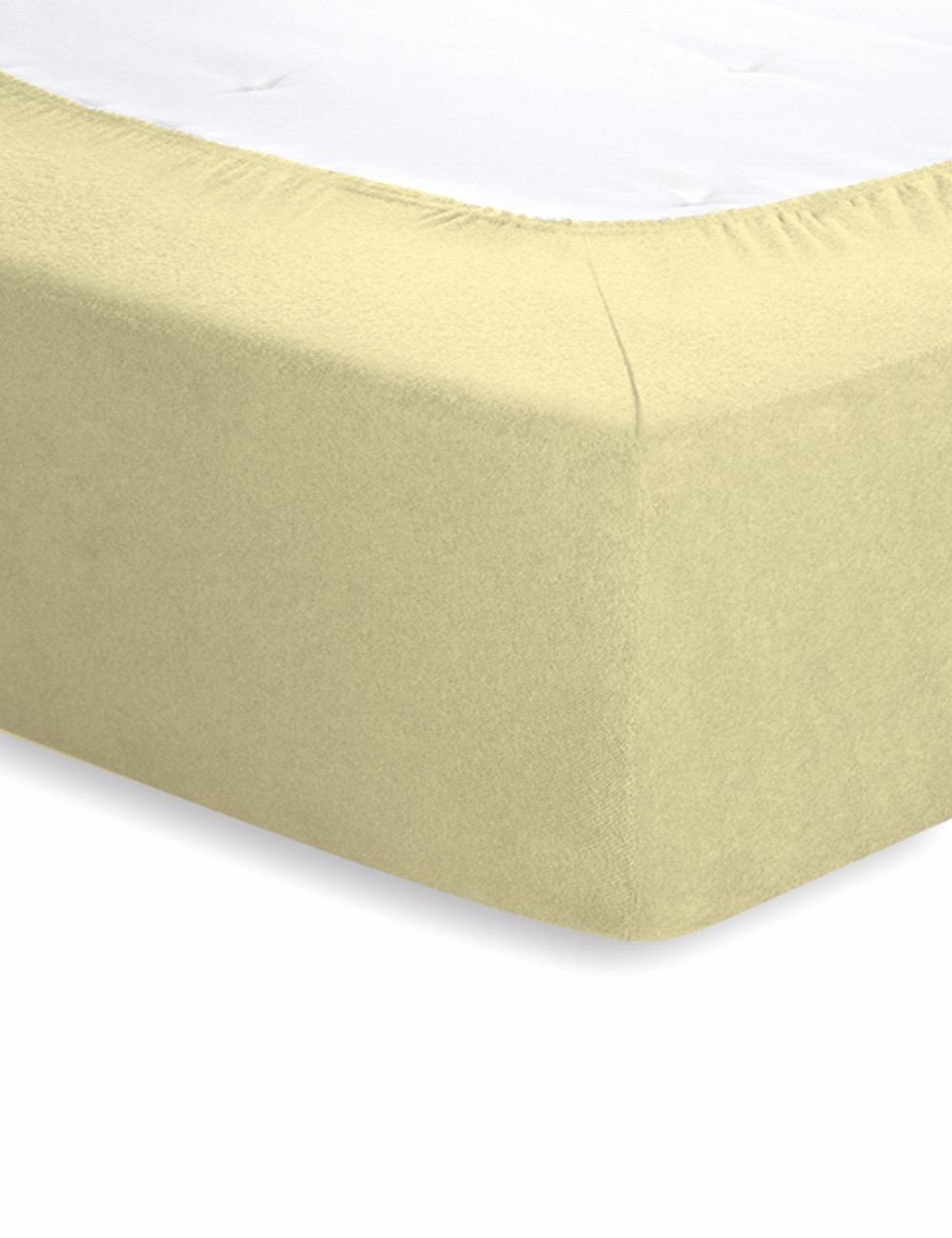 Schlafgut Frottee-Stretch Spannbetttuch  - kamille - ca. 180 cm