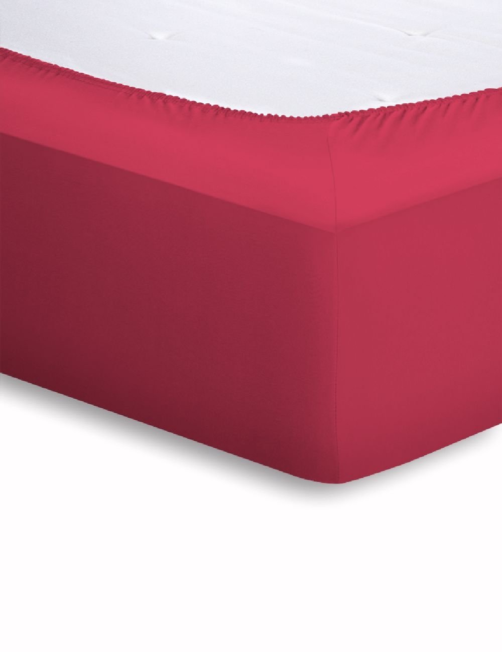 Schlafgut Jersey-Elasthan Spannbetttuch  - kirsche - ca. 90 cm
