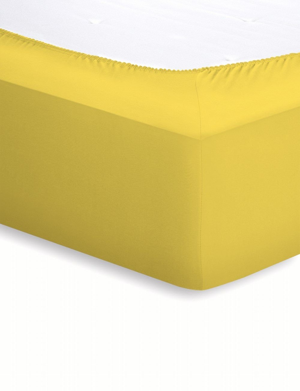 Schlafgut Mako-Jersey Spannbetttuch  - sonne - ca. 140 cm