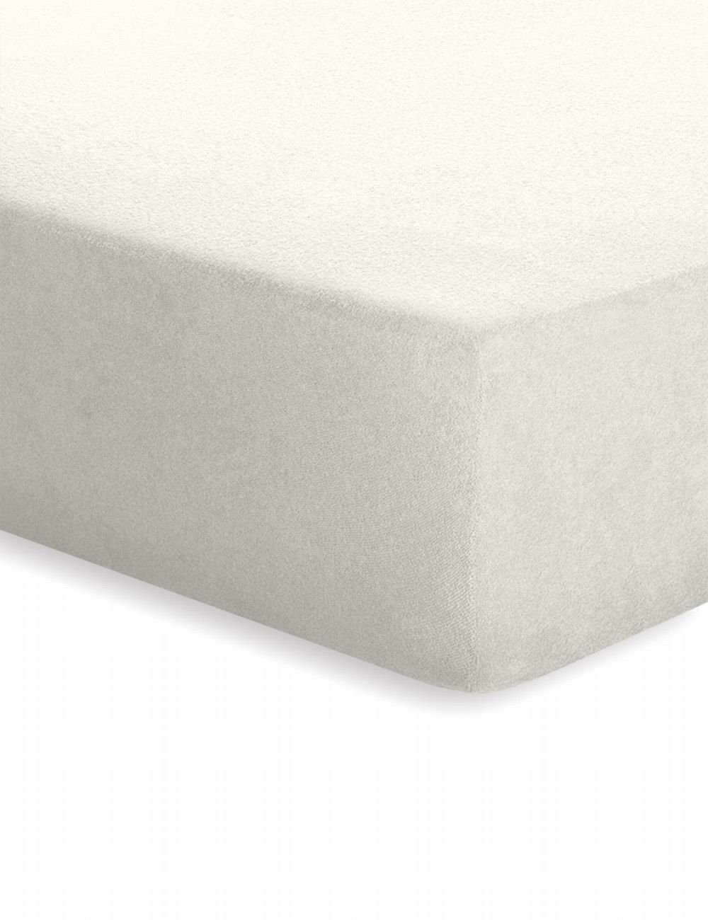 Schlafgut Frottee-Stretch Spannbetttuch  - wollweiss - ca. 140 cm