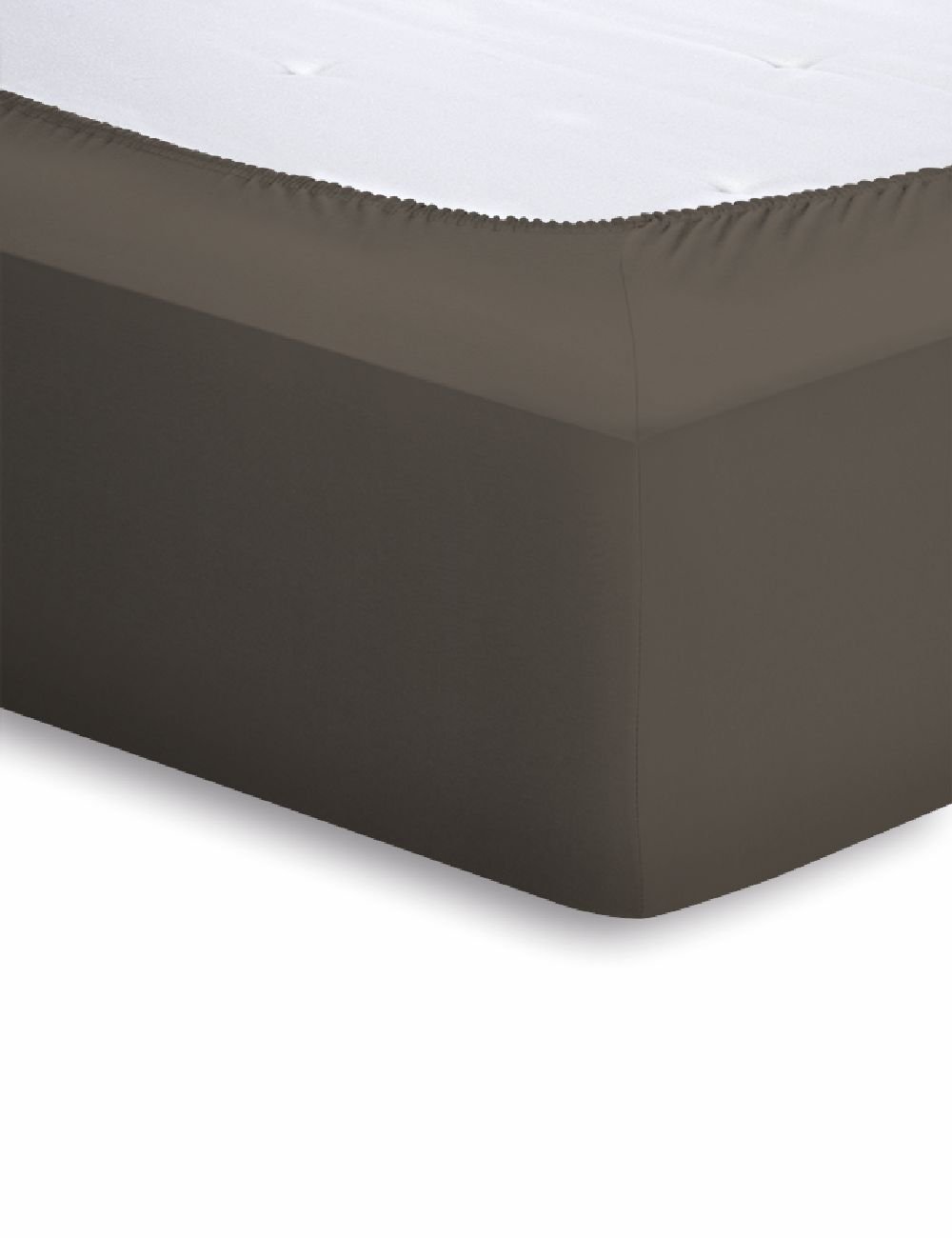 Schlafgut Jersey-Elasthan Spannbetttuch  - kakao - ca. 90 cm