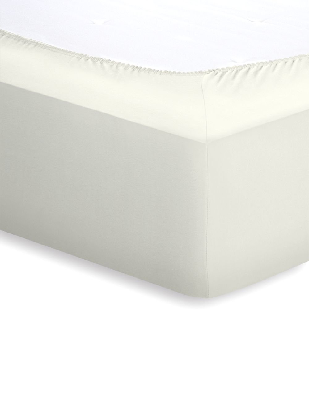 Schlafgut Jersey-Elasthan Spannbetttuch  - wollweiss - ca. 140 cm