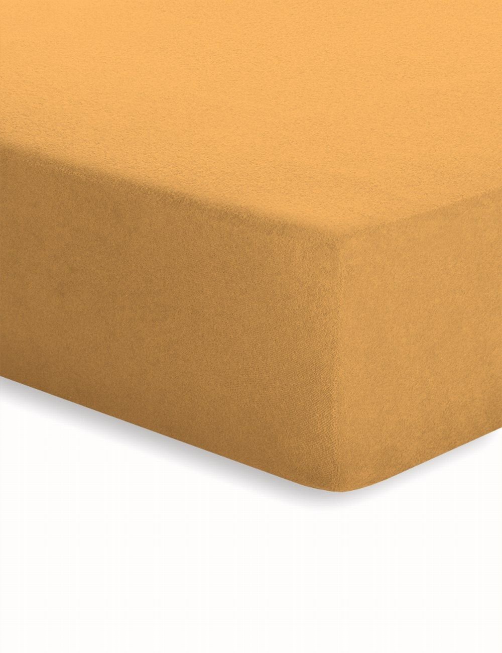 Schlafgut Frottee-Stretch Spannbetttuch  - curry - ca. 180 cm