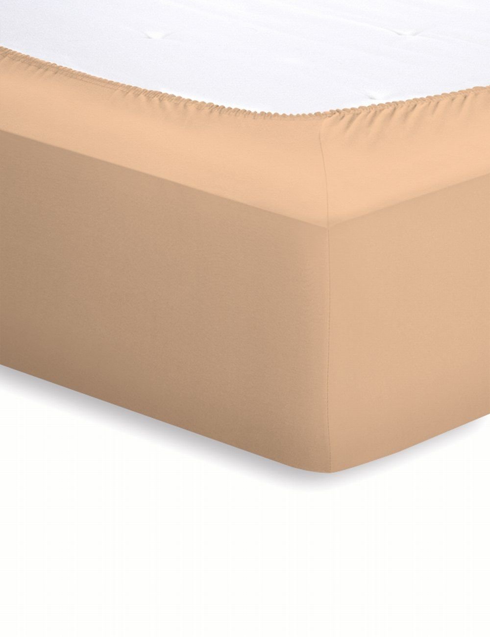 Schlafgut Mako-Jersey Spannbetttuch  - tussah - ca. 140 cm
