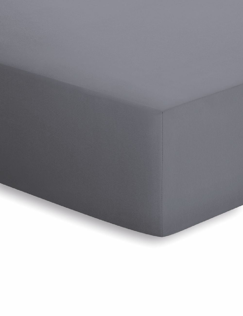 Schlafgut Jersey-Elasthan Spannbetttuch  - graphit - ca. 140 cm