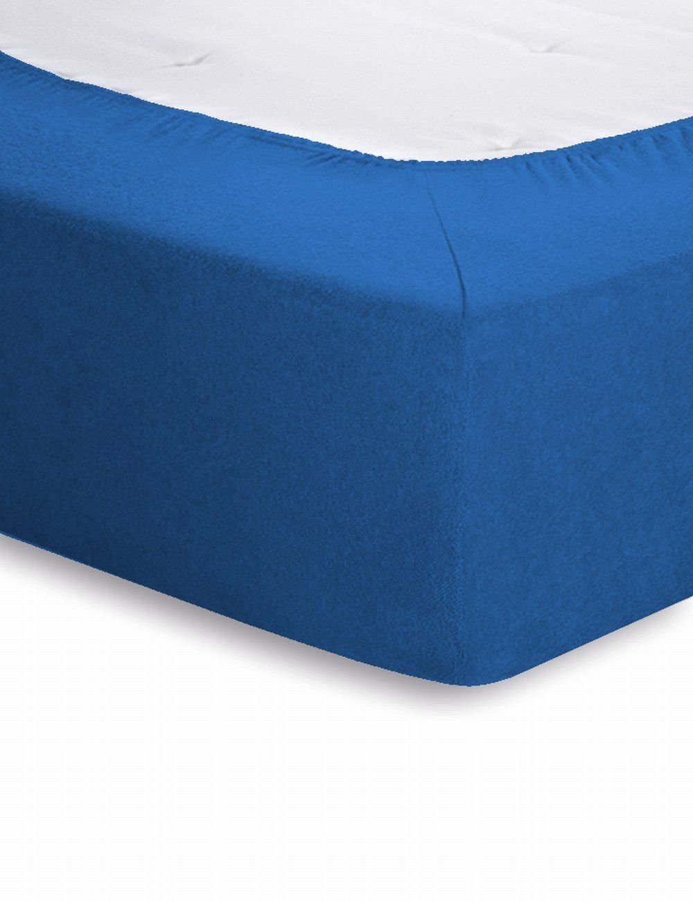 Schlafgut Frottee-Stretch Spannbetttuch  - royal - ca. 140 cm