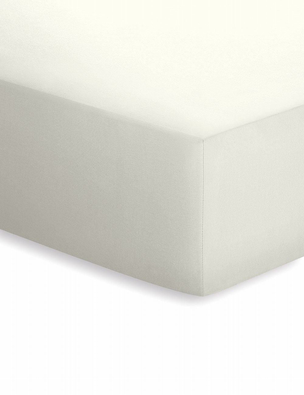Schlafgut Mako-Jersey Spannbetttuch  - wollweiss - ca. 140 cm