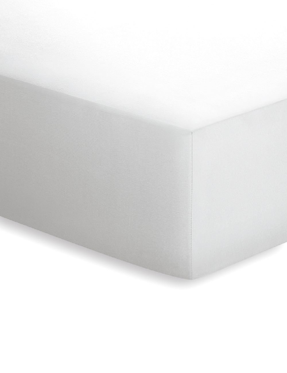 Schlafgut Jersey-Elasthan Spannbetttuch  - weiss - ca. 90 cm