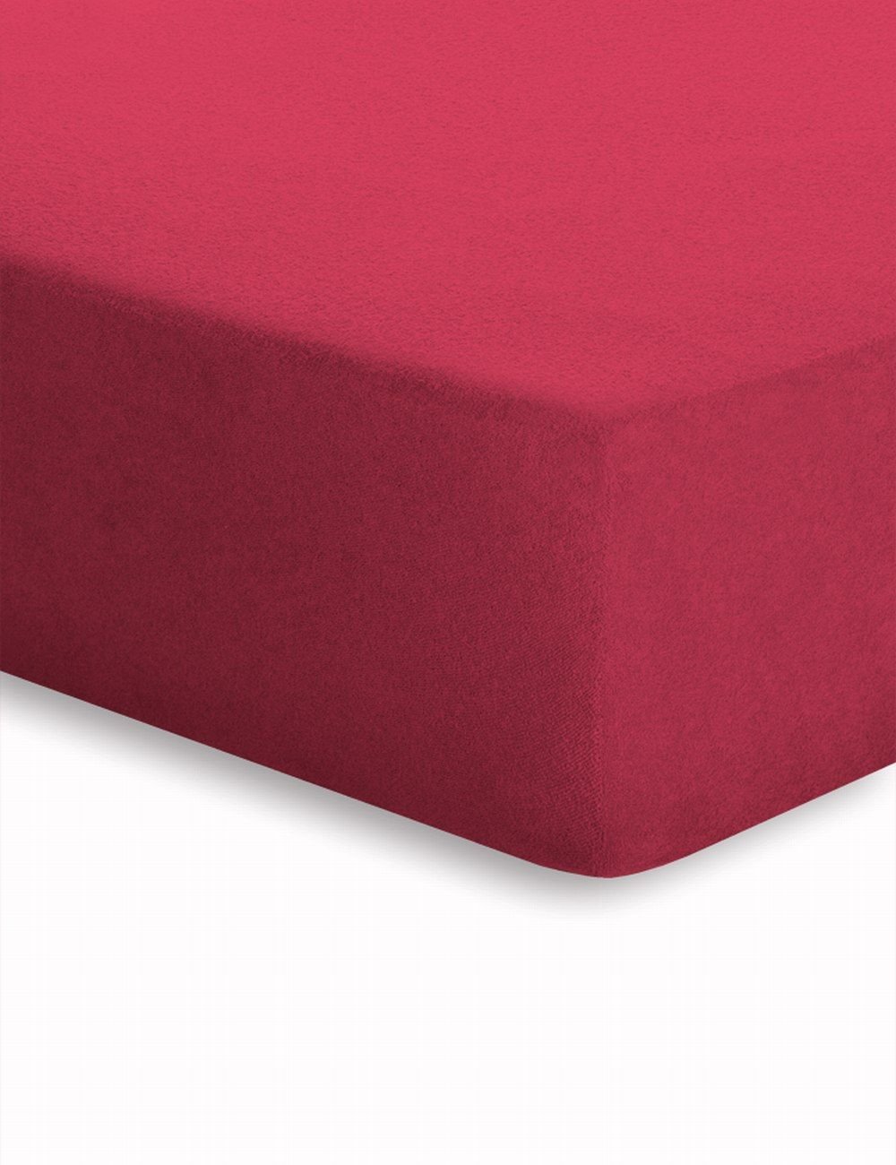 Schlafgut Frottee-Stretch Spannbetttuch  - kirsche - ca. 90 cm