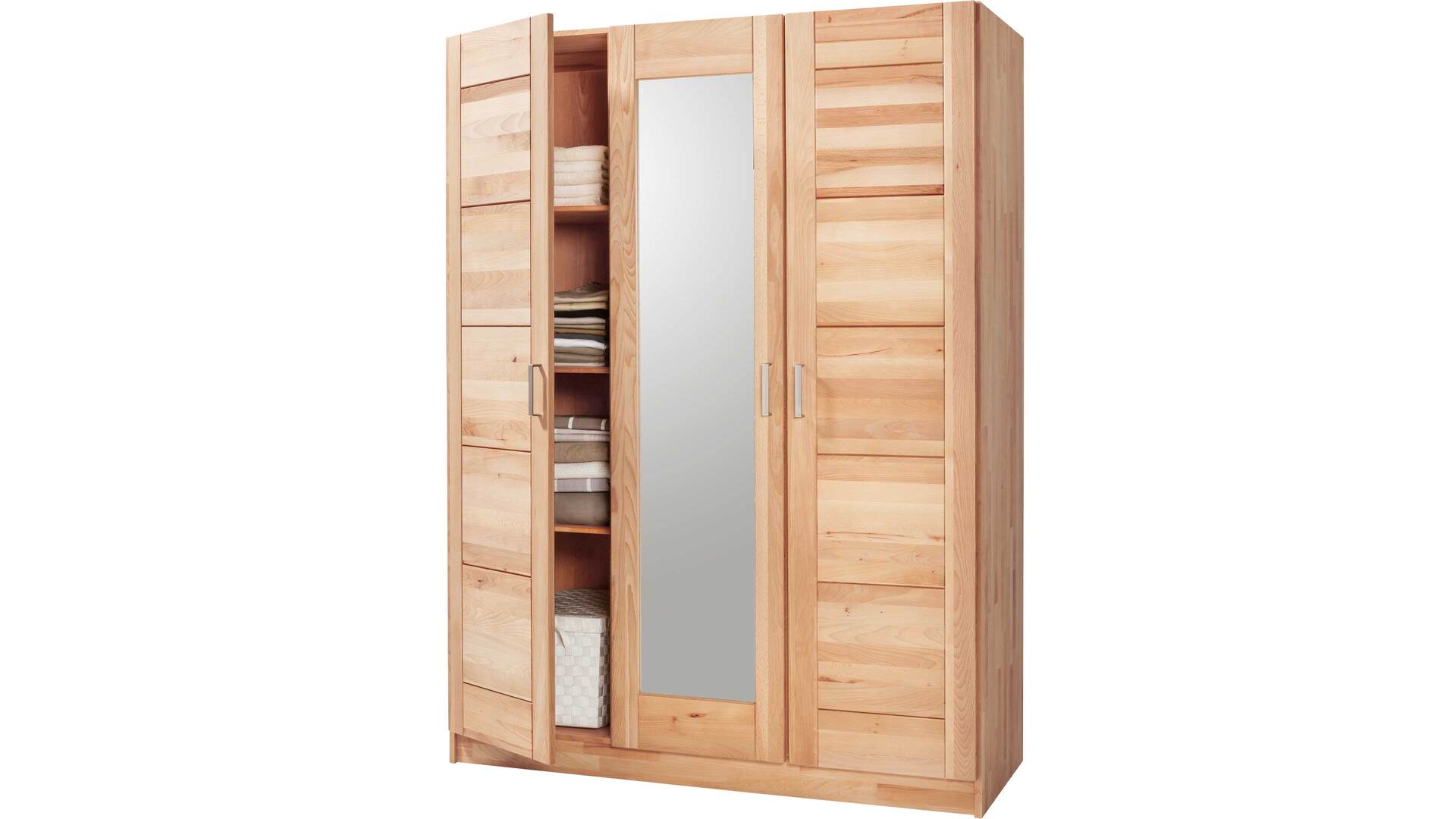 Kleiderschrank Tollow als Schlafzimmerschrank aus massiver Kernbuche
