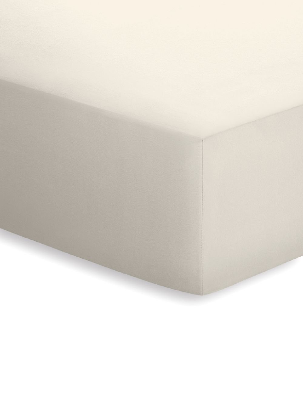 Schlafgut Jersey-Elasthan Spannbetttuch  - leinen - ca. 140 cm
